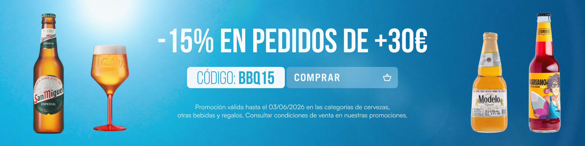 Disfruta de un 15% de descuento