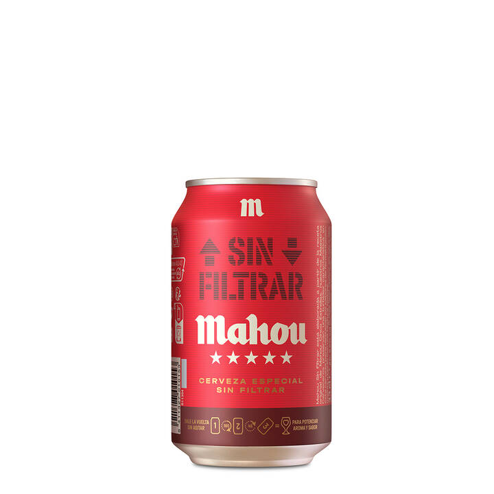 Mahou Cinco Estrellas Sin Filtrar Pack Latas 48 x de 33 cl