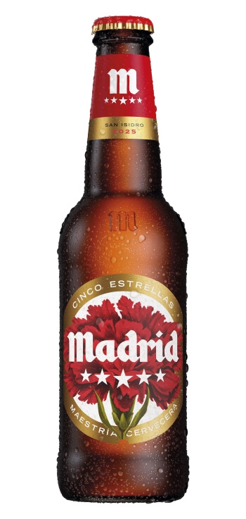 Mahou celebra lo castizo y cede su logo en homenaje a Madrid con el clavel como protagonista