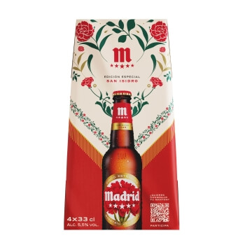 Mahou celebra lo castizo y cede su logo en homenaje a Madrid con el clavel como protagonista